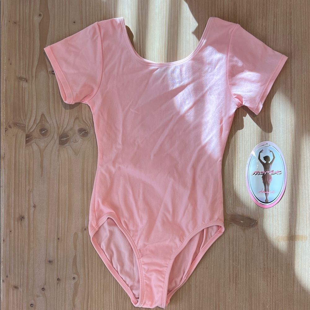 Jacques Moret Pink Kids One Piece Dance Ballet Leotard Bodysuit